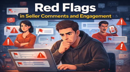 Red flags in seller comments and engagement
