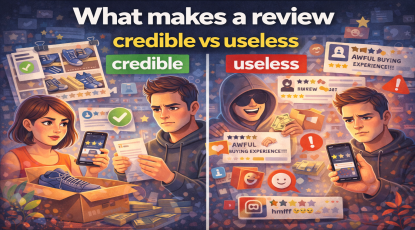 What makes a review credible vs useless